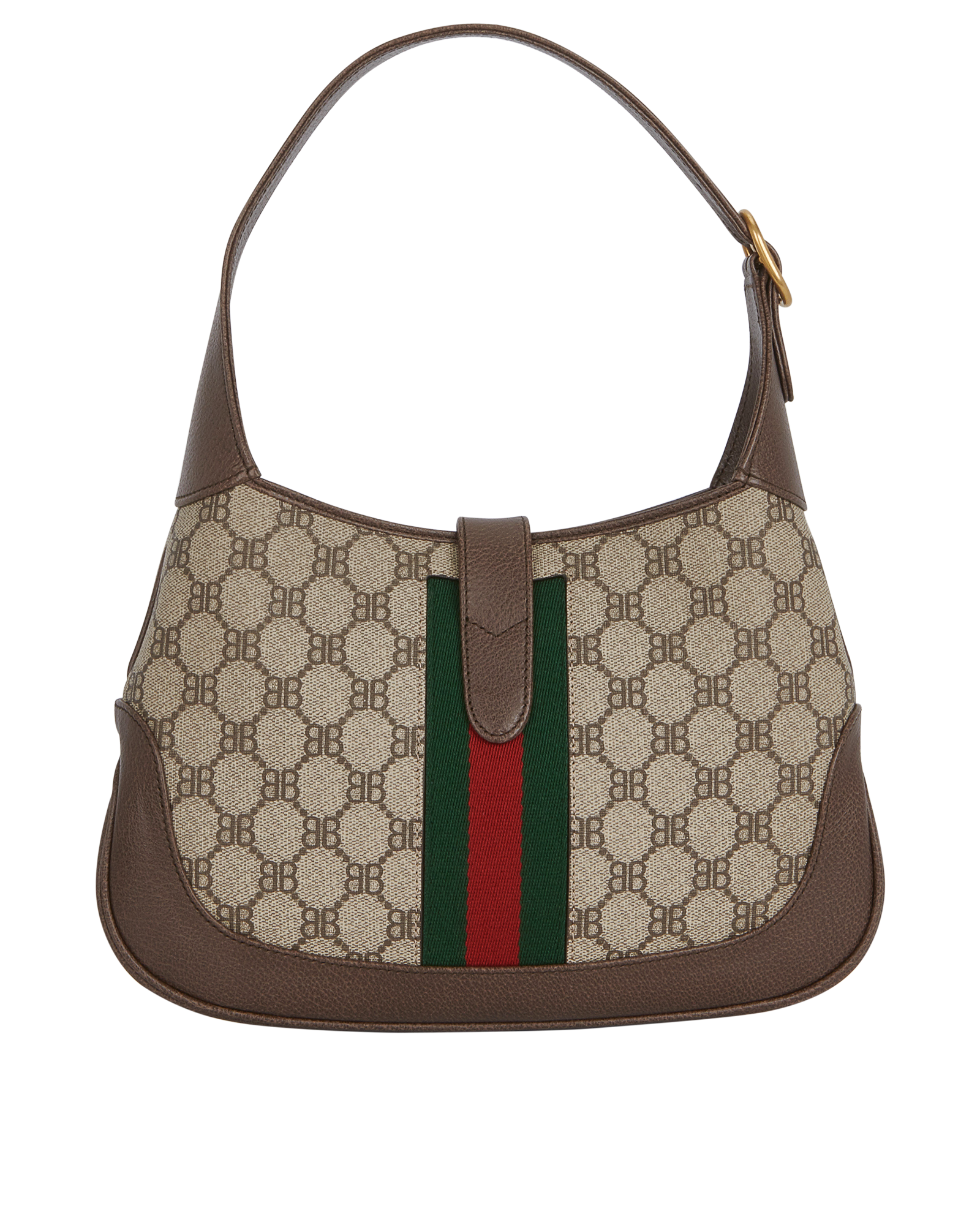 Balenciaga Hacker Project Jackie 1961, &pound;1,100, Handbags, Beige/Brown/Green/Red, Coated Canvas/Leather, Back view